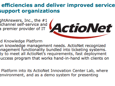ActioNet Featured in Cloud-based Knowledge Management Success Story