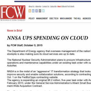 ActioNet Featured in FCW for Cloud Services Offerings