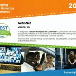 2022 ActioNet Best Workplace Award Certificate